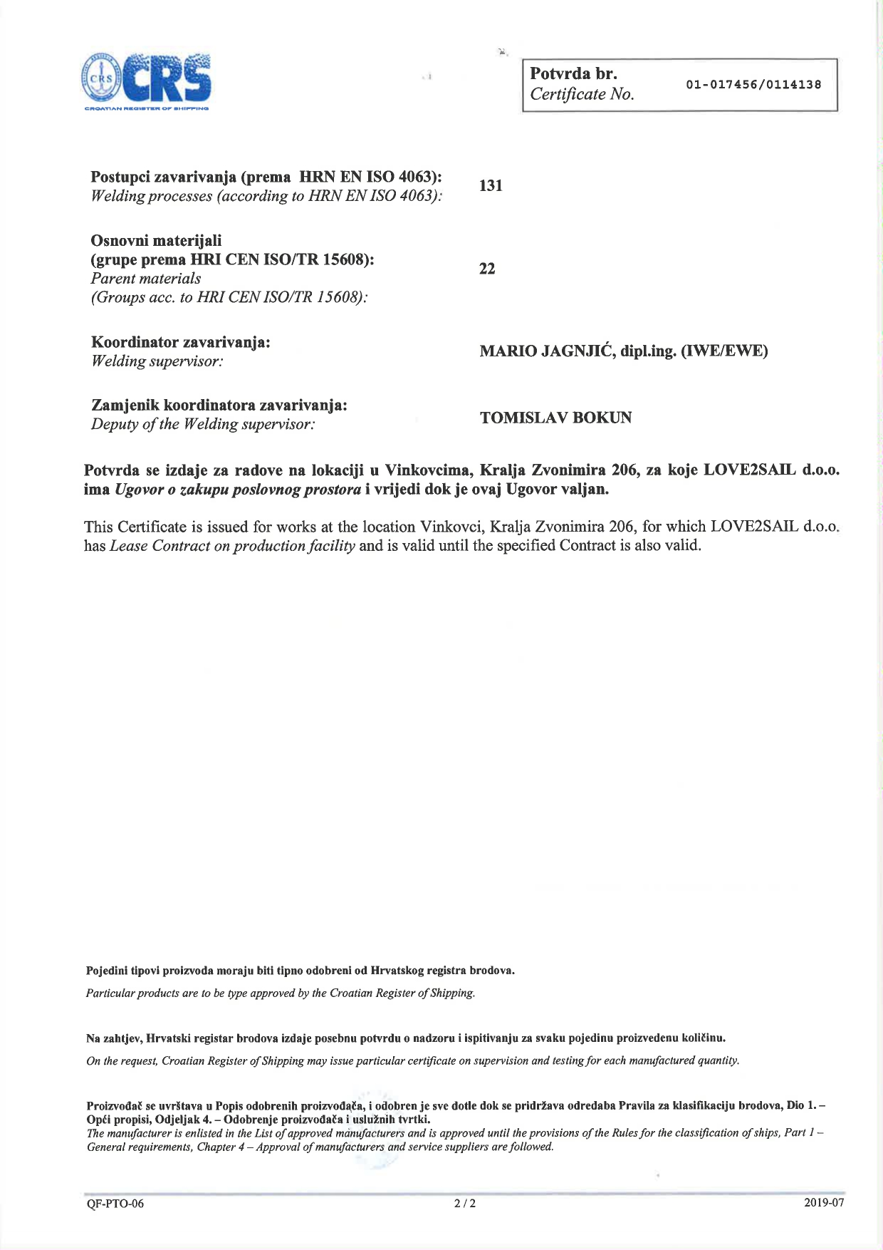 Croatian register shipping